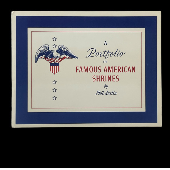 Vintage Foil‎ Prints Famous American Shrines Reflective Etched Four Seasons Rare - Picture 5 of 9
